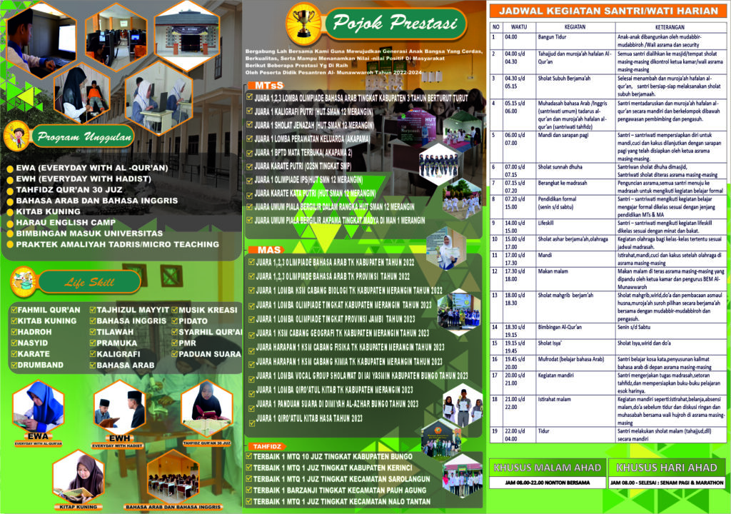 brosur pondok blakang